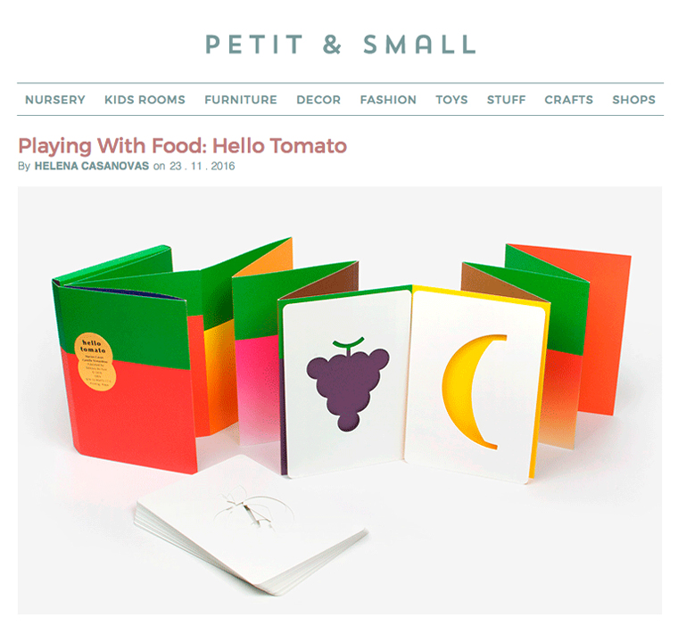 Article à propos du livre Hello Tomato sur le site internet Petit & Small