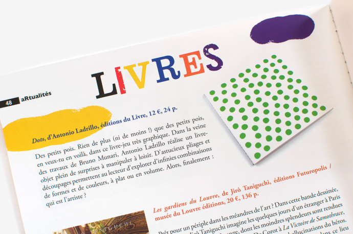 Article sur le livre “Dots” de Antonio Ladrillo paru dans la Revue Dada n°199